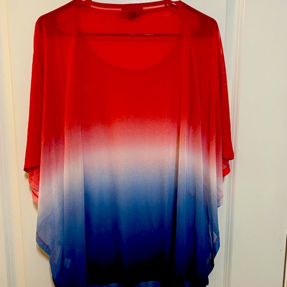 Lane Bryant Plus Size Summer Ombré Top - Picture 1 of 4